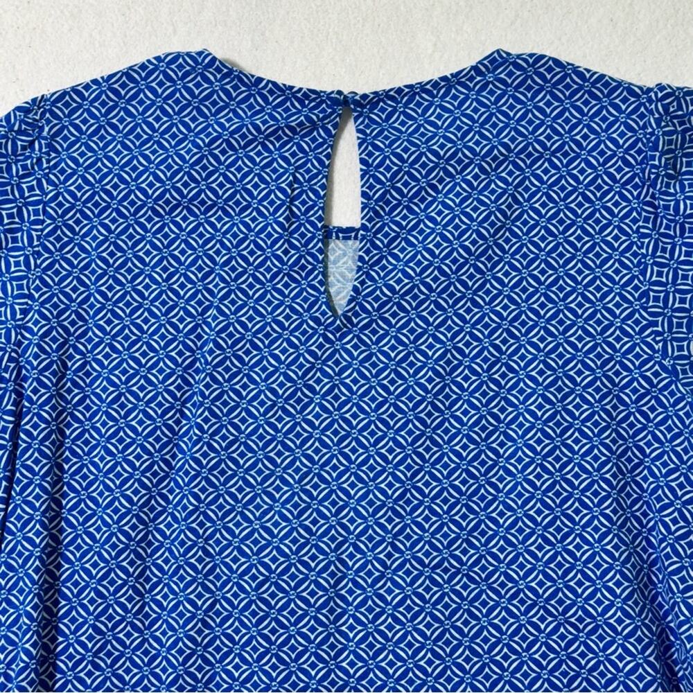 Mk Michael Kors Blue Monogram Patterned Linen Sid… - image 4